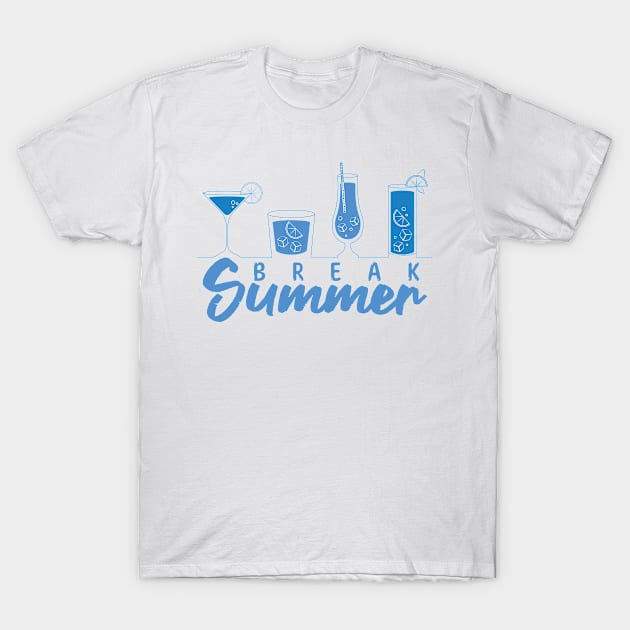 Summer Time Lineart Fruity Cocktails T-Shirt by ElusiveIntro